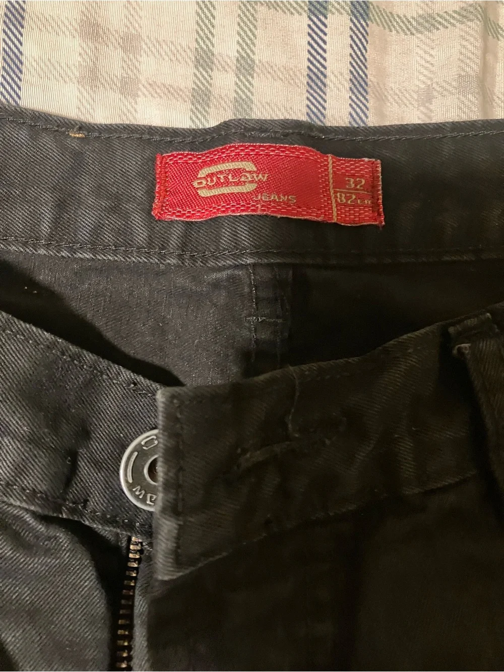 Charlies outlaw Black Straight-Leg Jeans with Red Waist Tag